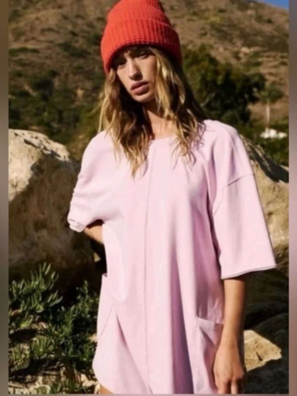 NWOT Free People Movement Hot Shot Tee Romper Lilac - Picture 2 of 7